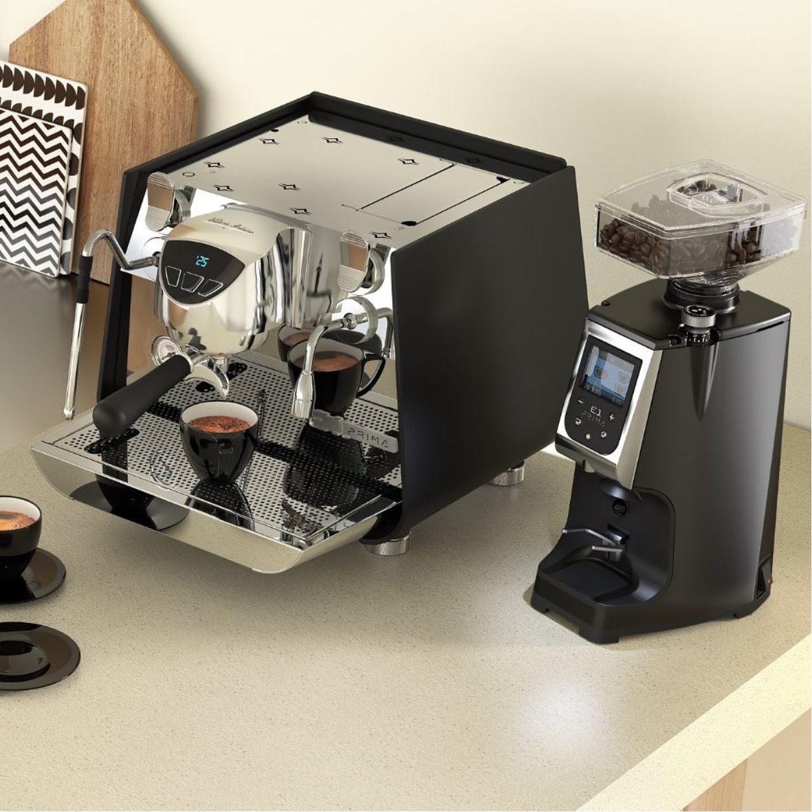 Poloprofesionální mlýnek na kávu Victoria Arduino Atom černý.